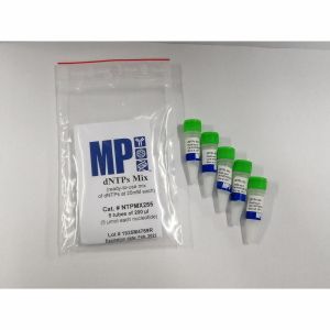 5 vials of dNTP Mix at 25 mM each; dATP, dCTP, dGTP, and dTTP