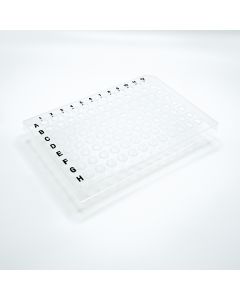  0.2 mL capacity 96-well PCR plates with dark letters