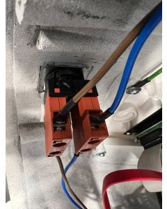 Orange back Contacts for the emergency button