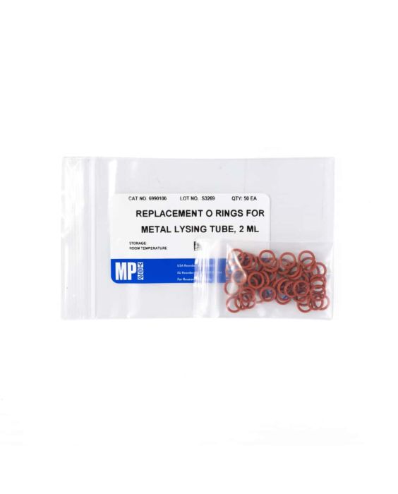 Replacement O-rings for metal lysing tube, 2 ml, 50 Each