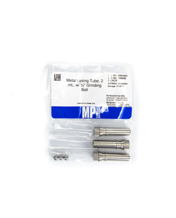 Metal Lysing Tube, 2 mL, with grinding ball