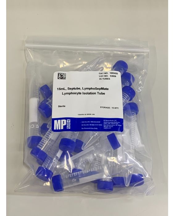 LymphoSpinner™ Lymphocyte Isolation Tube, 15 mL, 25 Tubes, Sterile