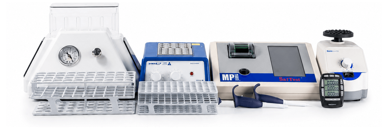 SafTest solid platform for Free Fatty Acid, Malonaldehyde, Percent Fat, and Total Glycerin testing.