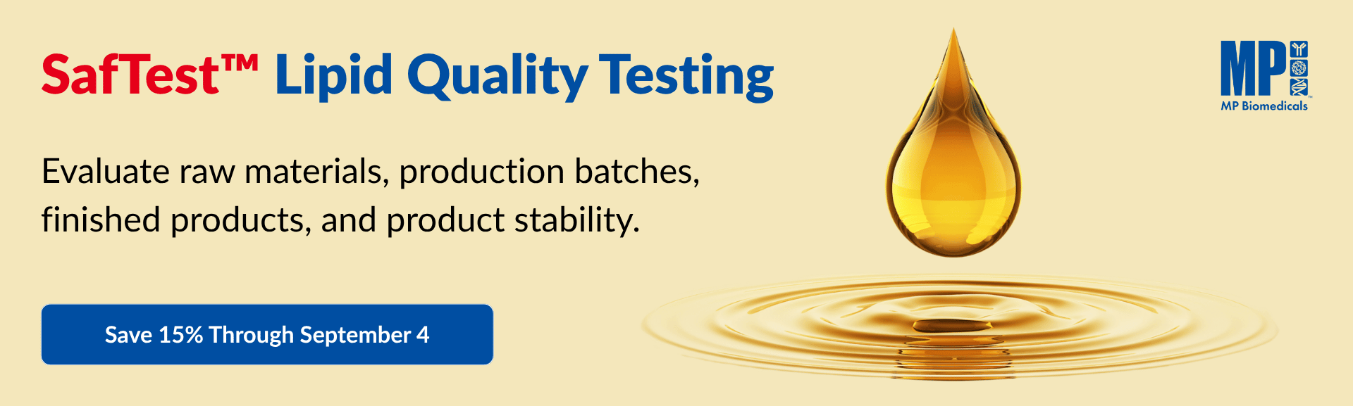 MP Biomedicals Save 15% on SafTest Quotes